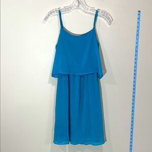 Sexy Teal Blue Sleeveless Mini Dress By YA Los Angeles. Size Small.